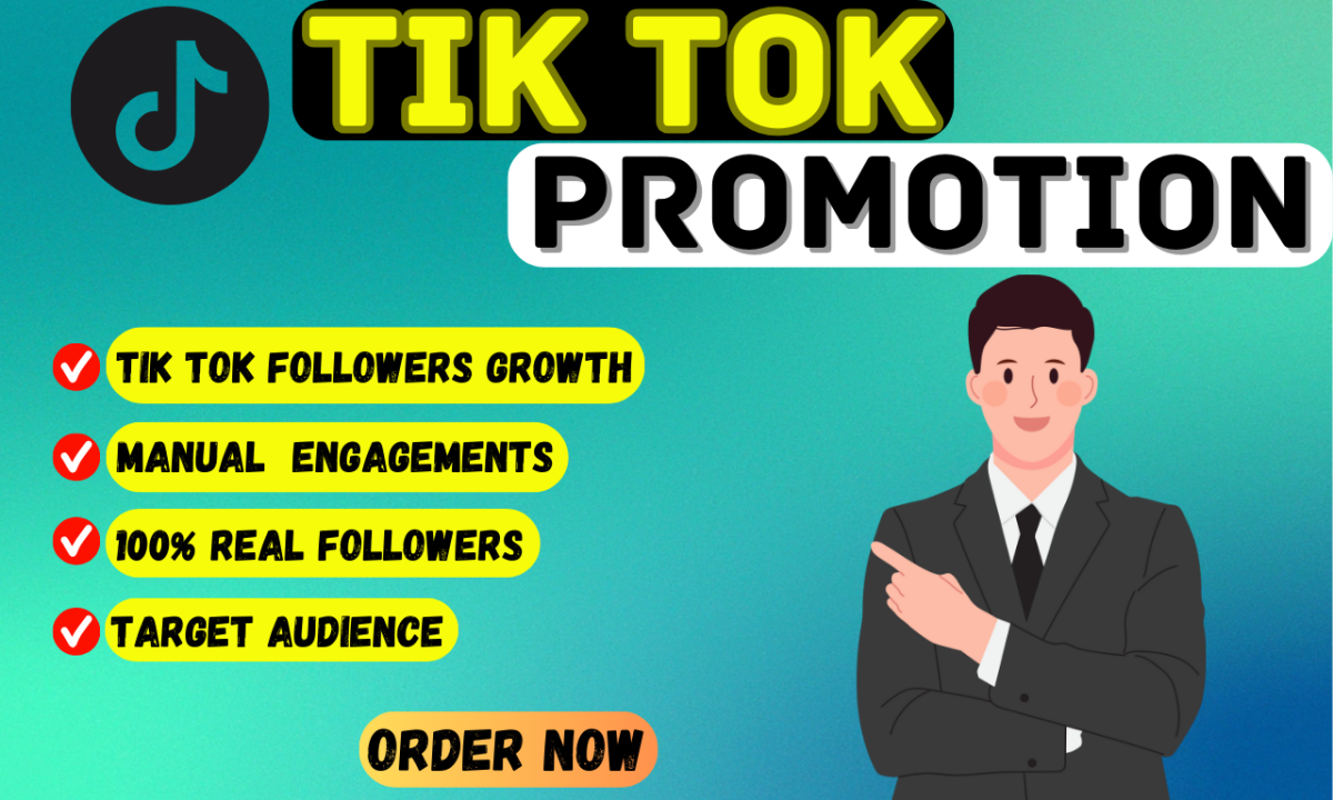 I will growth and promote your tiktok account organic followers