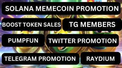 I will crypto telegram promotion, solana memecoin promotion, crypto twitter prom0tion