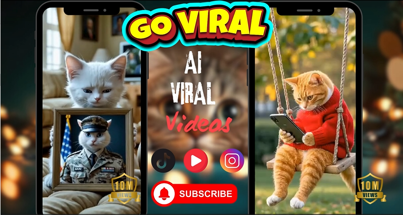 I will create viral ai cat videos ai marvel ai fusion vidoes ai story for your channel