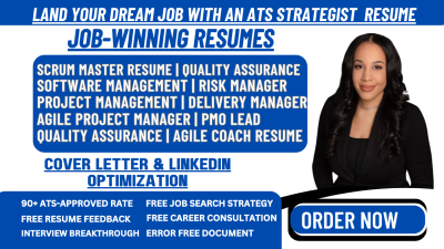 I will write scrum master, project management, software management, pmp, agile resume