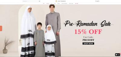 I Will Design Ramadan Clothing Shopify Store for Kaftans, Khimar Wears, and Niqabs