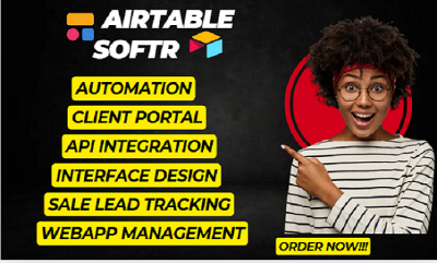 I will setup airtable database softr webapp, client porta