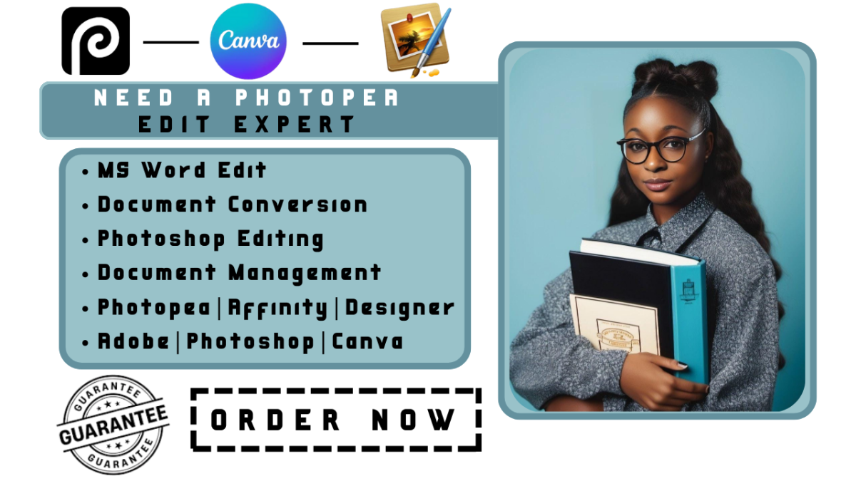 edit any photo image, with photopea gimp pixelmator affinity designer canva