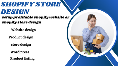 I will setup profitable shopify website or shopify store design