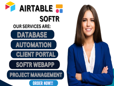 I will do airtable database design airtable automation softr webapp client porta