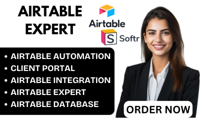 I will do airtable automation, client portal, airtable crm and script integromat softr