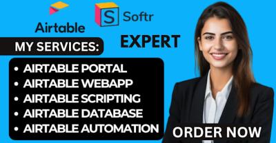 I will do client portal, airtable automation airtable expert design softr webapp