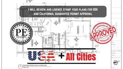 I will review, lisence stamp your plans for all USA guarantee permit approval