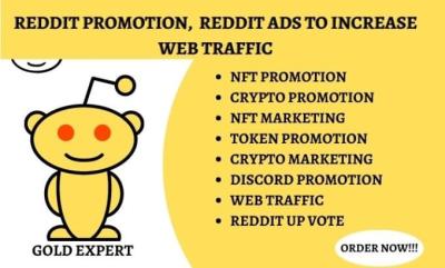 I will do reddit post boost business ai website app product link traffic ads management