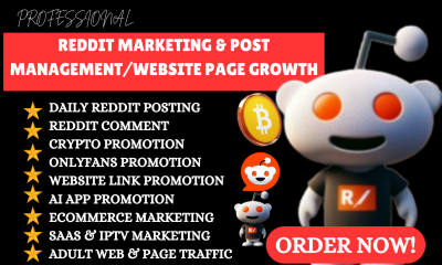 I will do reddit post upvote for ecommerce web, onlyfans iptv game app saas marketing