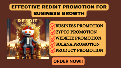 I will do reddit post for ecommerce business website saas marketing or crypto manager