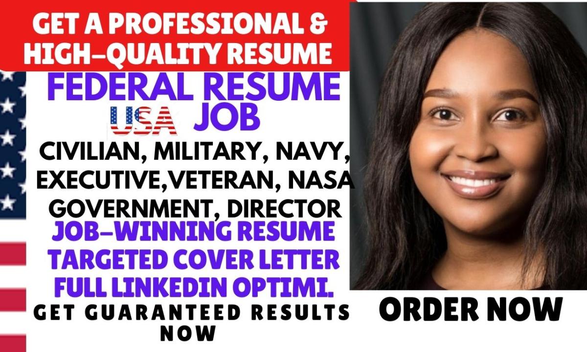 I Will Write ATS Federal Resume Service for USAJOBS, ECQ, MTQs, PTQs Government