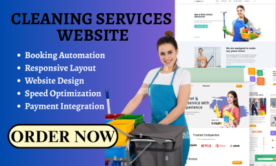 I Will Build a Professional Cleaning Service Website for House, Car, and Office Booking