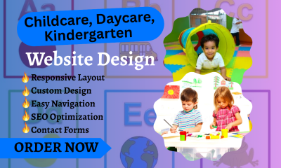 I Will Create Kindergarten, Preschool, Childcare, Daycare, and Assisted Living Website