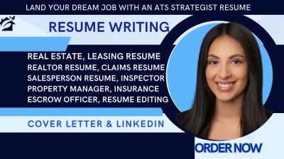 I Will Write Leasing Consultant Resumes for Real Estate Inspectors, Realtors, and Salespersons