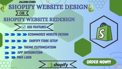 I Will Design and Redesign E-commerce Websites or Build Shopify Dropshipping Stores