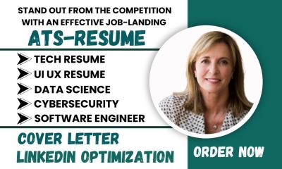 I Will Create an Outstanding UI/UX Tech Cybersecurity Software Engineer Data Science Resume & Portfolio