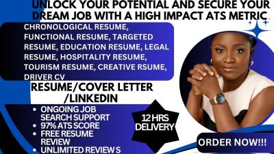 I Will Create Chronological, Functional, Combinational, or Transitional Resume CV