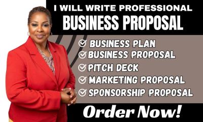 I Will Write Investor-Ready Business Plan, Sponsorship Marketing Proposal & Pitch Deck