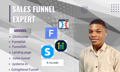 I Will Build GoHighLevel Sales Funnel, ClickFunnels, Funnelish, Kajabi, and Systeme.io