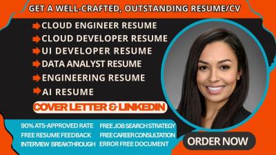 I Will Craft Cloud Engineer Resume, Cloud Developer, Cloud Architect, UI Developer