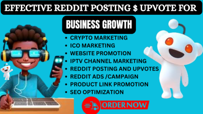 I Will Do Reddit Post Upvote for E-commerce AI Business IPTV App Product Website