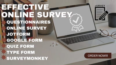 I Will Design Responsive Online Surveys Using Typeform, Google Forms, SurveyMonkey, and JotForm