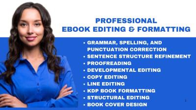 I Will Provide Professional Book Editing and Formatting for Your Fiction Novel, Children’s Book, and eBook