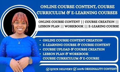 I Will Create Engaging Online Course Content and eBooks on Thinkific
