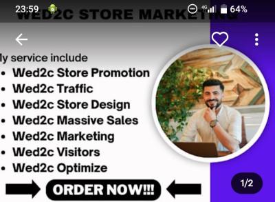 Do Wed2C Store Promotion and Marketing, Etsy, eBay, Shopify Sales Guarantee
