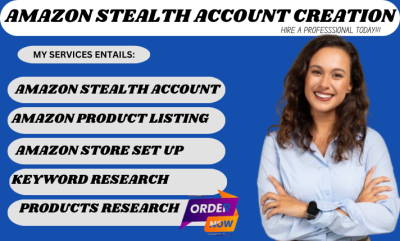 I Will Create Fully Verified Amazon Stealth Account and Amazon Store Set Up