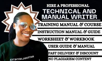 I Will Create and Edit Instruction Manuals, User Guides, Workbooks, and Digital Brochures