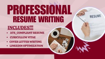 I Will Write a Professional ATS Resume, Cover Letter, and LinkedIn Optimization