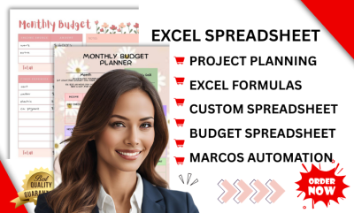 I Will Create Custom Excel Spreadsheet, Google Sheet Tracker, and Project Planner