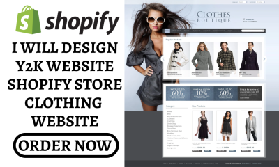 I Will Design a Y2K Shopify Website for Modern Streetwear Clothing Store