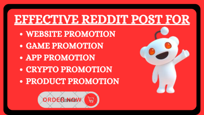 Do Reddit Post for Ecommerce Business, Website, SaaS Marketing, or Crypto
