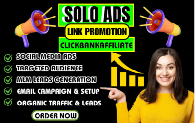 I Will Promote Your Viral Affiliate Links with Solo Ads for MLM Leads and CPA Link Promotion