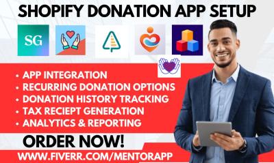 Setup Shopify Donation App: Sprout, Easy Donation, Shopping, Zestard, and DonateBee