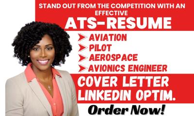 I Will Write a Pilot Aviation, Aircraft Avionics Engineer, and Airline Maintenance Resume