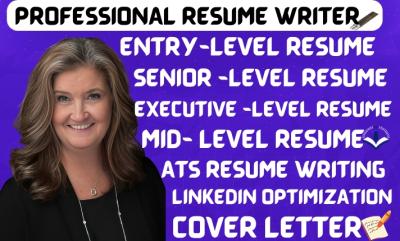 I Will Write a Professional ATS-Friendly Resume, Cover Letter, and LinkedIn Profile