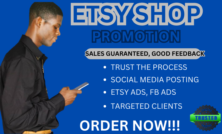 I will promote your Etsy store, Etsy setup, Etsy SEO, and Etsy marketing