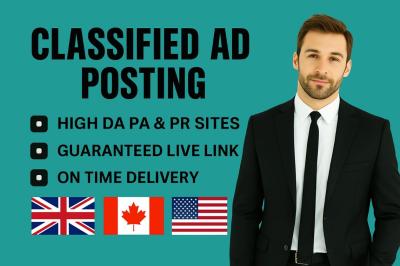I Will Post Ads on USA Classified Sites or Worldwide to Increase Sales