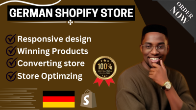 I will create German Shopify store website setup shopify store redesign shopify