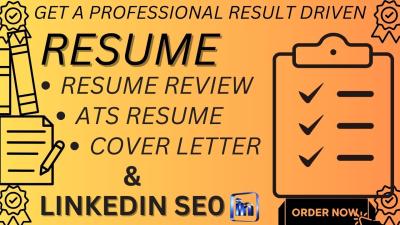 I Will Offer Expert Resume Writing, LinkedIn Optimization, and Job Search Assistance