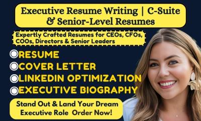 I Will Write Executive Resume, Federal ATS Resume, Cover Letter, and Optimize LinkedIn Profile