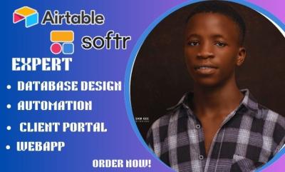 I will setup Airtable Database, Automation, Softr Webapp, Client Portal, Zapier
