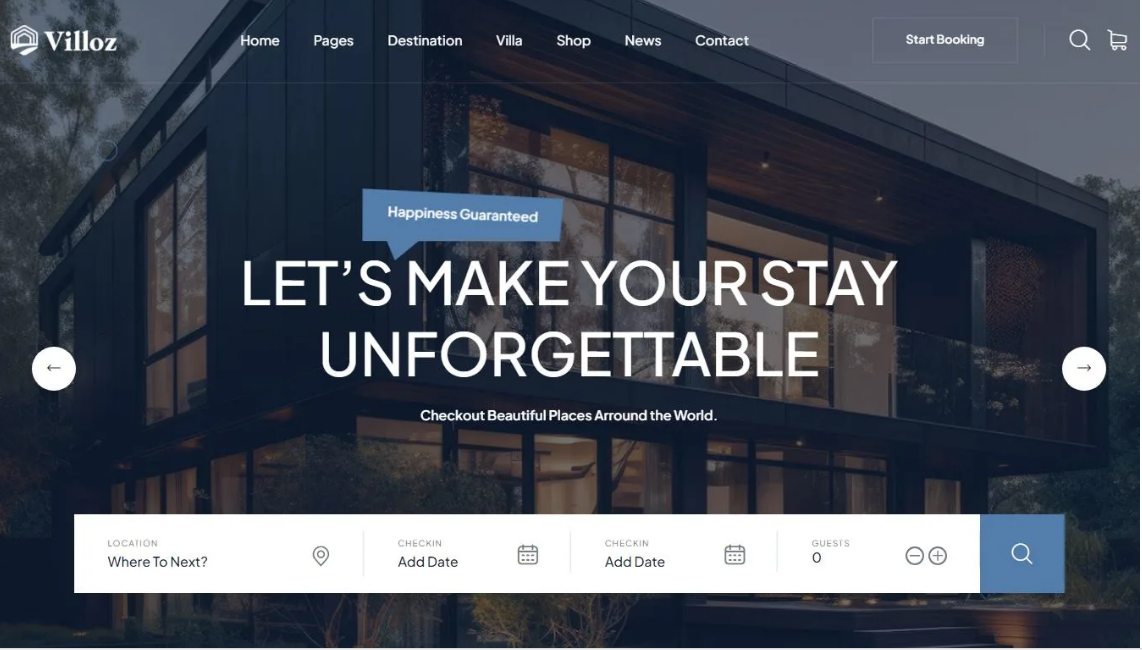 I will design short term rental vacation, vacation website, vacation rental website