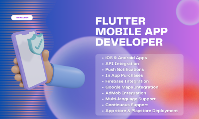 I will do Android and iOS mobile apps with Flutter and Firebase or API integration