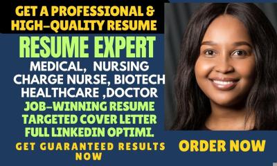 I will write nurse practitioners resume, physicians, surgeons, healthcare, clinical resume