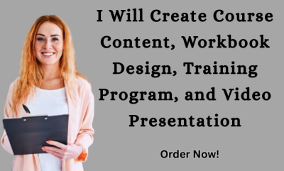 I Will Create Course Content on Entrepreneurship, Solopreneurship & Business Management